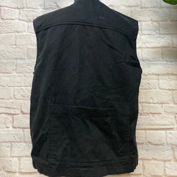 Mens Topman Black Cotton Vest XS NWT with 4 Pockets and Back Pouch - Picture 2 of 5